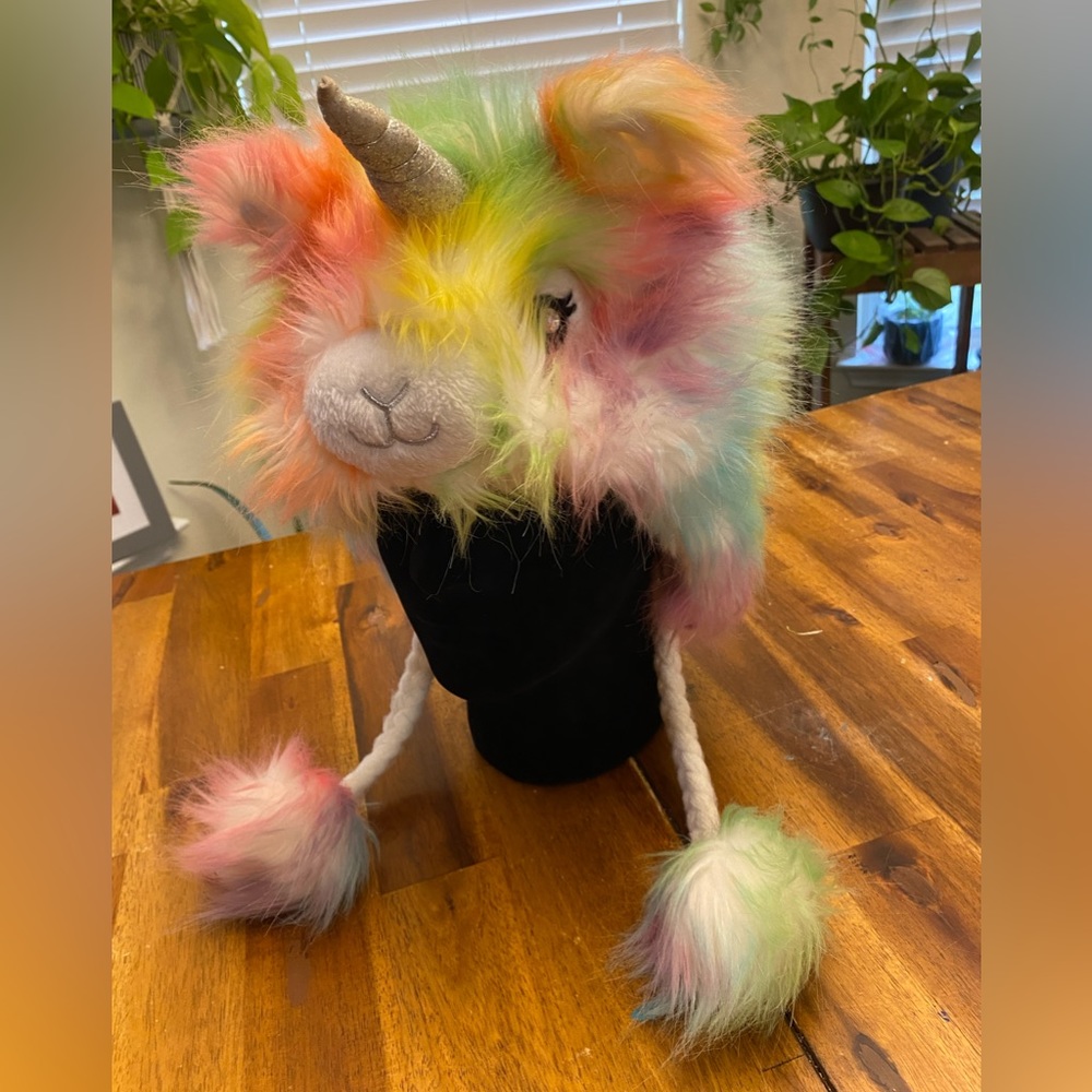 Justice Llama Unicorn rainbow hat